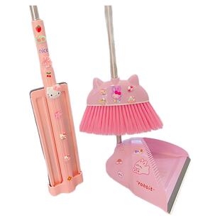 新款扫把簸箕套装可爱卡通可折叠笤帚家用少女心创意扫帚清洁工具