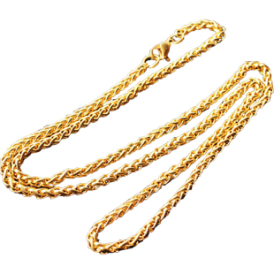 金色素链不掉色龙骨项链钛钢花篮肖邦男单裸新鲜学生简约情侣毛衣