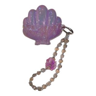 梦幻紫色贝壳freeclip保护套适用于华为freebuds6i无线蓝牙耳机壳苹果airpodspro2耳机壳6i/5i硅胶软壳闪粉紫