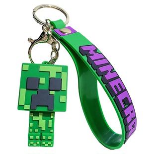 我的世界书包挂件mc游戏周边公仔模型小玩意苦力怕小火把灯钥匙扣