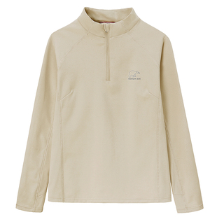 诺思山户外女立领加绒长袖T恤25新款薄绒套头运动上衣弹力5846