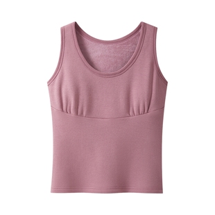 三枪保暖背心男女冬暖绒棉300g加绒加厚打底高弹柔软圆领无袖内衣