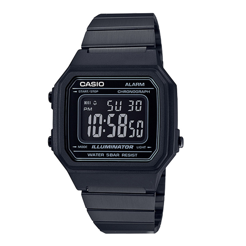 正品卡西欧CASIO豆芽同款复古方形男士多功能电子手表女B650WB-1B