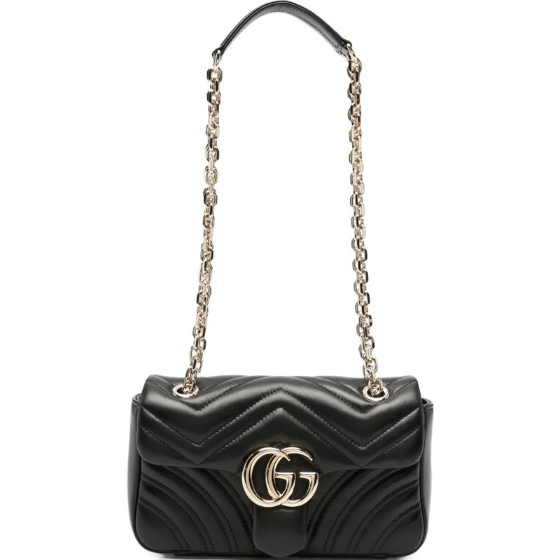 GUCCI 古驰女gg marmont小号黑色链条包26秋冬新款意大利代购马蒙