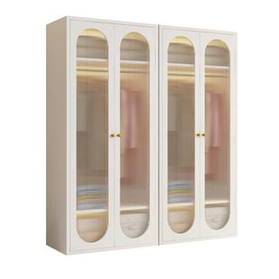 法式金属衣柜家用小户型成品铁艺置物柜铁皮柜儿童卧室收纳储物柜