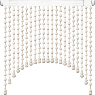 珠帘桃木葫芦门帘玄关隔断帘免打孔过道卧室门对门卫生间半帘挂帘