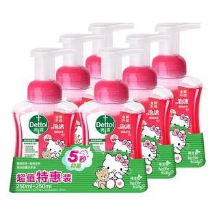 滴露泡沫洗手液250ml*6非补充装家用泡沫型儿童抑菌非杀菌消毒