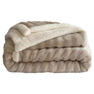 2025秋冬A类毛毯新款泡泡羊羔绒双层保暖宿舍小被子午睡沙发盖毯