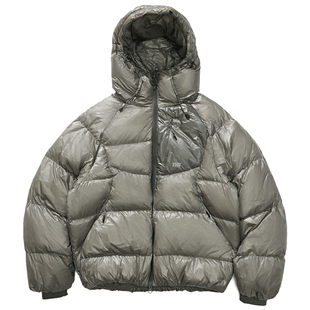 NOTHOMME 逐光户外800蓬90白鸭绒防泼水绗线连帽保暖羽绒服男