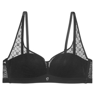 LizaCheng百利甜酒系列LOGO提花无钢圈文胸中厚聚拢内衣女LB00190