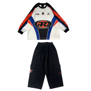 迪克家嘻哈童装潮牌街舞女孩套装儿童潮服美式hiphop街舞服装男童