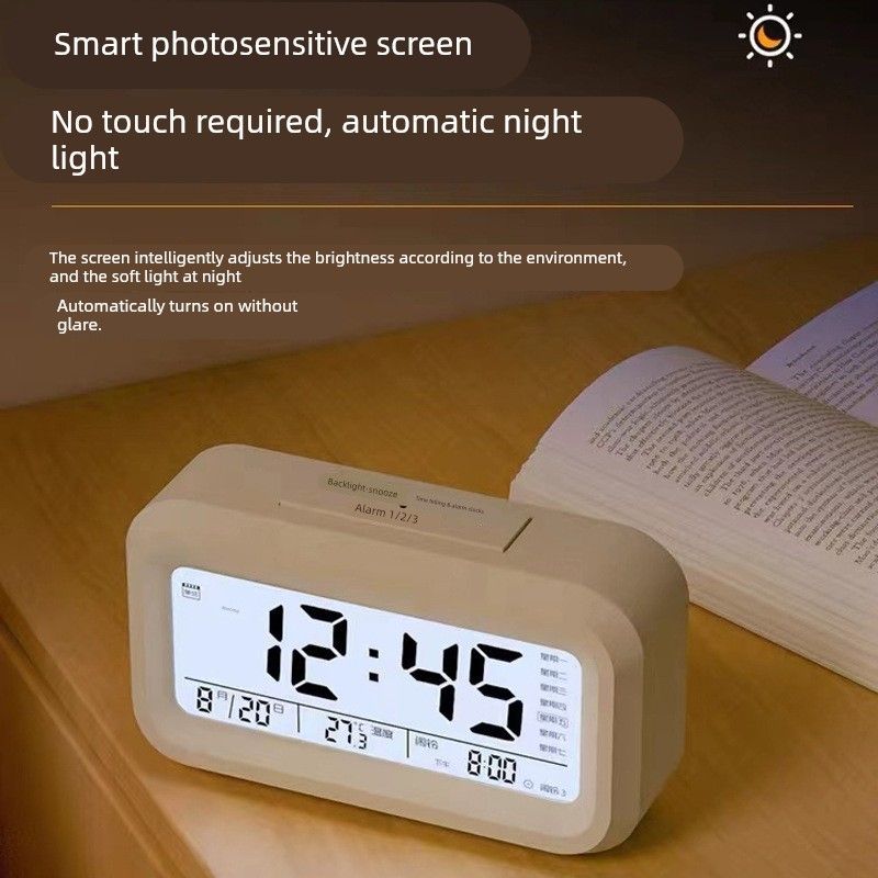 智能闹钟学生专用起床神器强力叫醒宿舍桌面高中生学习儿童电子钟