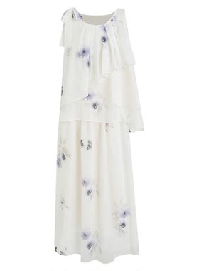 SeRinaBlue女士雪纺衫半身裙套装