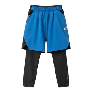 亚瑟士儿童短裤童装春秋季男童梭织假两件长裤打底裤舒适吸湿速干