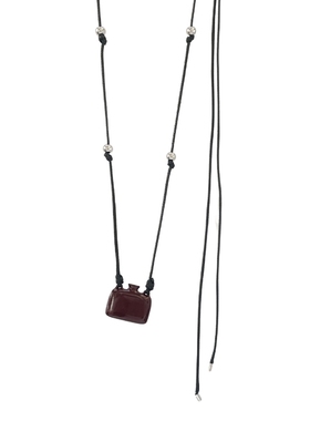 复古香水瓶金属极简高级感毛衣链