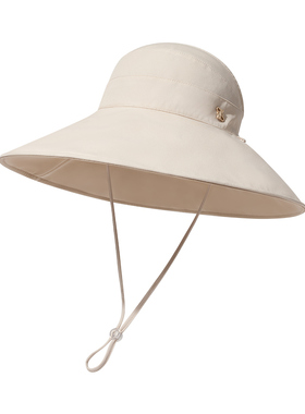 FANCET防晒帽女夏空顶大檐防晒帽