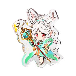 创意亚克力钥匙扣二次元卡通明星周边人形立牌单双面透明来图定制