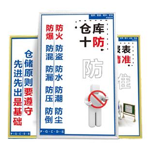 仓储管理制度管理守则职责物料标准化先进先出管理仓库十防人员岗位标识牌提示牌规章制度牌墙贴挂图KT板广告