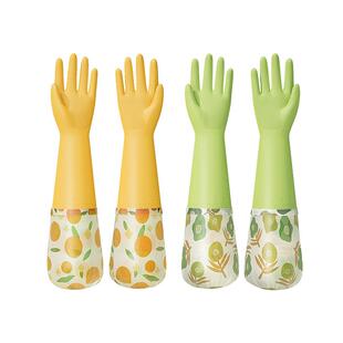 洗碗手套女加绒秋冬家务清洁厨房耐用型防水胶皮洗衣服刷碗加厚