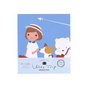 古川纸工田凉子旅行系列限定款方形可撕便签本贴纸包手帐拼贴素材