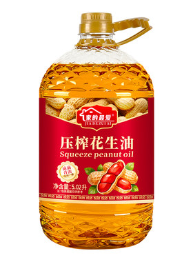 5.02升超大桶 浓香压榨花生油批发新鲜家庭炒菜食用油