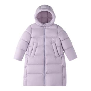 安奈儿童装男女童加长款羽绒服2025冬85绒子三防蓄热保暖高充绒量