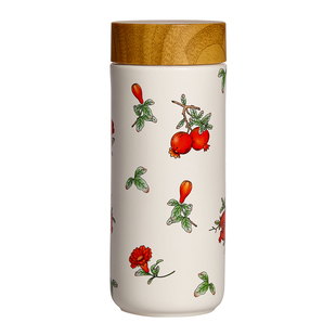 【马年礼物】乾唐轩活瓷杯新款石榴花开水杯茶杯陶瓷杯子随手杯