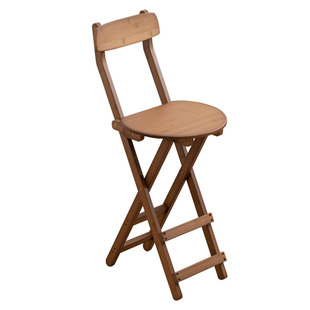 折叠吧台椅家用简约餐椅高脚凳实木酒吧椅奶茶店前台餐厅靠背椅子