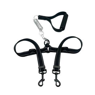 两只狗牵引绳一拖二双头遛狗绳小型犬可调节防咬防爆冲防挣脱狗链