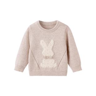【清仓】babylove女宝宝毛衣秋冬毛织上衣打底婴幼儿羊毛针织衫