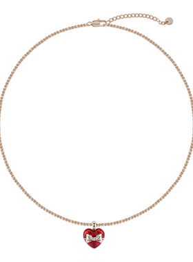 阿吉豆项链女款爱心项链颈链吊坠