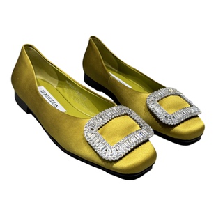 2026春季新款欧货欧洲站法式风水钻方扣乐福鞋女平底绸缎气质女鞋