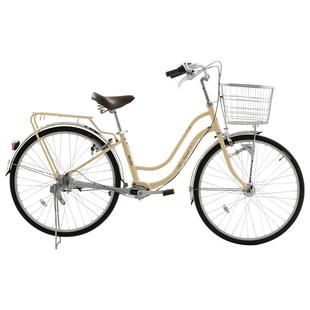 原装丸石无链条双臂轴传动内变速女士款通勤车自行车日本进口品牌