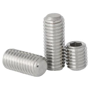 平端紧定304/201不锈钢内六角螺钉无头机米顶丝止付螺丝M3M4M5M6