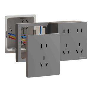 86型扩展式插座面板拓展多功能转换器超薄明装床头多孔插座接线板