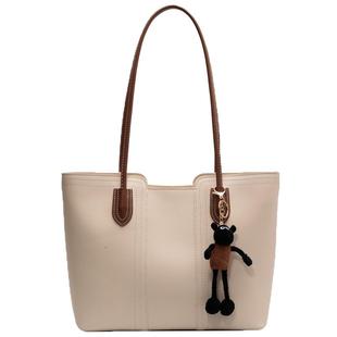 秋冬大容量包包女高级质感单肩包大学生上课通勤包百搭时尚托特包