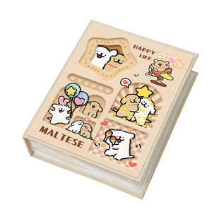 线条小狗卡册小相册本3寸纪念册情侣拍立得儿童家庭照片收纳影集