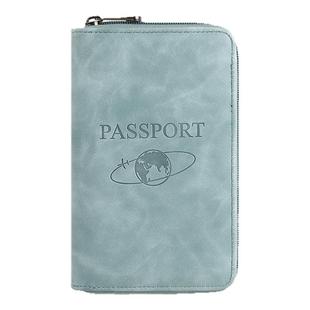 新款RFID防磁护照包拉链证件包旅行护照夹多功能长款女士钱包卡包
