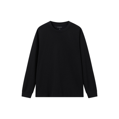 马恩MAXNEW男装2025春秋新款长袖T恤圆领针织上衣休闲通勤打底衫