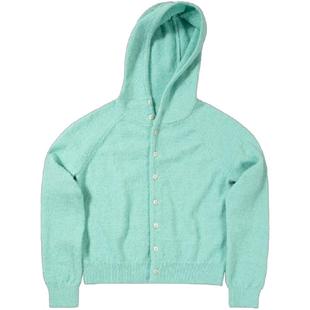 CountryMoment【男女同款】羊毛混纺连帽开衫毛衣纯色外套针织衫