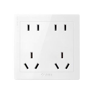 公牛十孔插座面板家用两位10a五孔10孔86型墙壁暗装六孔6孔八孔07