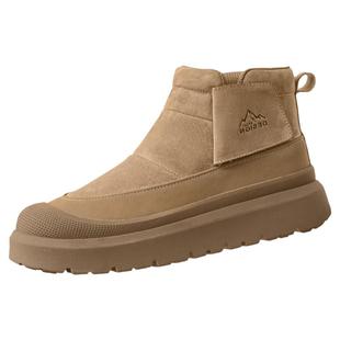 马丁靴男款2026新款美式工装靴子冬季加绒保暖雪地棉鞋一脚蹬男靴