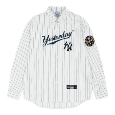 ProtocolIndex条纹复古棒球衬衫