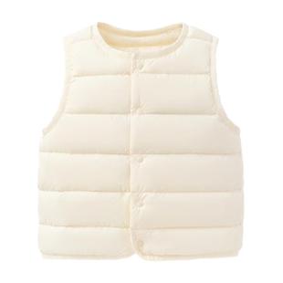 babylove宝宝羽绒马甲冬季轻薄保暖外套三防马夹婴幼儿百搭背心