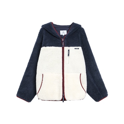 TurnSignal拼接仿羊羔毛外套女