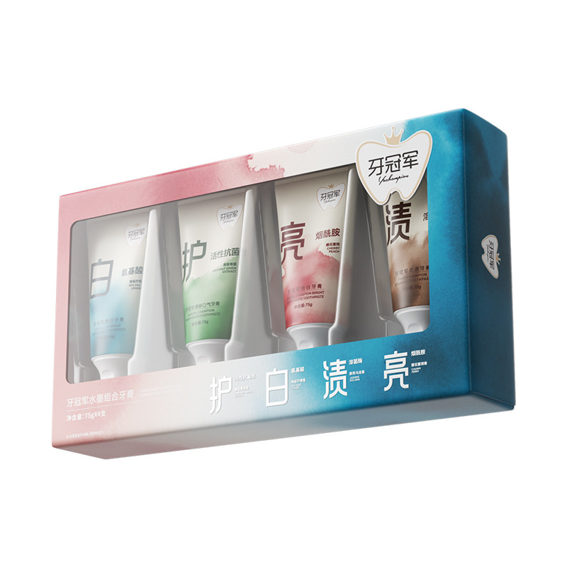 牙冠军水墨组合套装去黄去口臭美牙膏