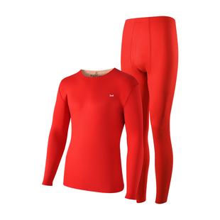 猫人本命年内衣套装女2026马年加绒德发热红色男士秋衣秋裤礼盒装