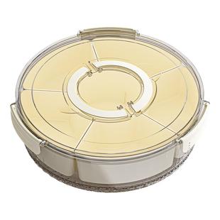 精致水果盘轻奢高档客厅茶几家用干果盘密封旋转瓜子零食盘糖果盒