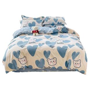 1.8x2米2被套四件套纯棉全棉180x200一八乘两1米8床笠被罩1.8x2.0