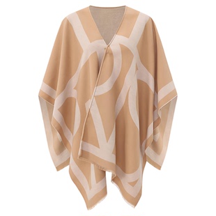 ELLE披肩女士夏季办公室空调房护肩保暖外搭坎肩薄款斗篷毛毯新款